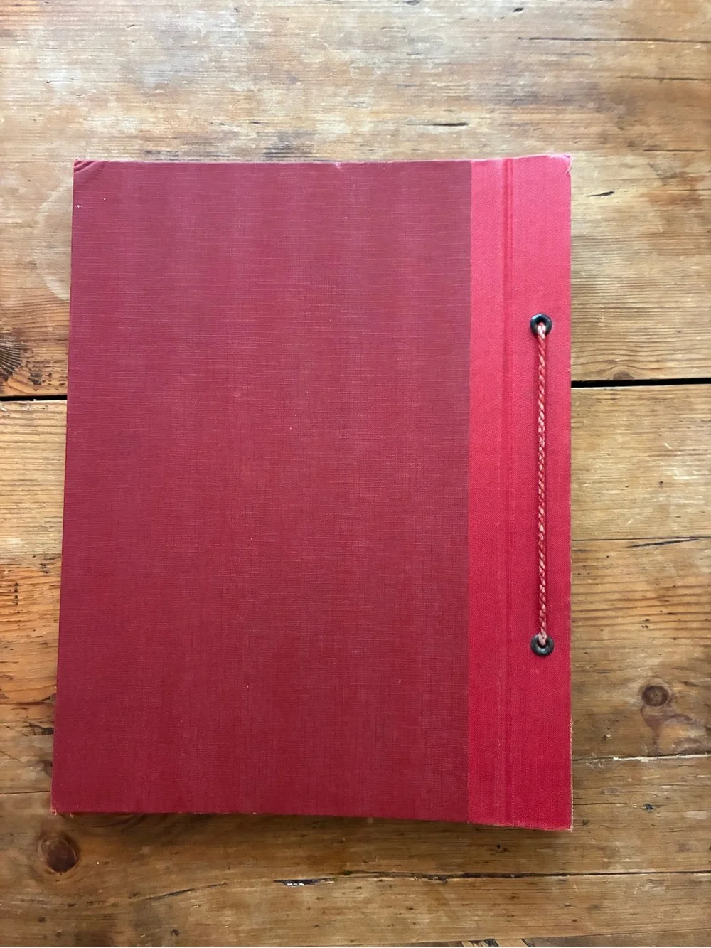 Vintage red bound scrapbook- never used